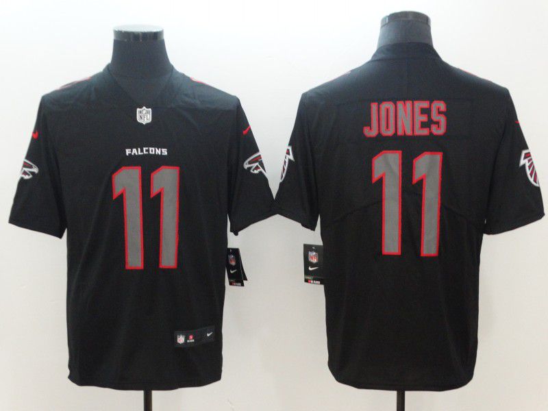 Men Atlanta Falcons #11 Jones Nike Fashion Impact Black Color Rush Limited NFL Jerseys->new england patriots->NFL Jersey